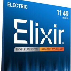 CORDE PER CHITARRA ELETTRICA ELIXIR 11-49 NANOWEB